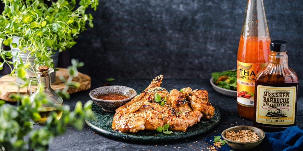 Grillowane skrzydełka w sosie BBQ flymetothespoon