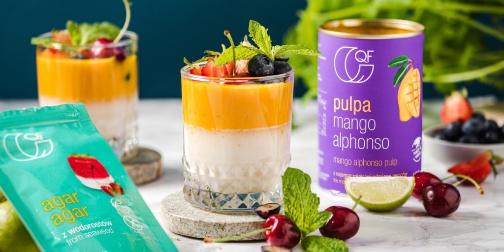 Panna Cotta z pulpą mango i waniliową nutą