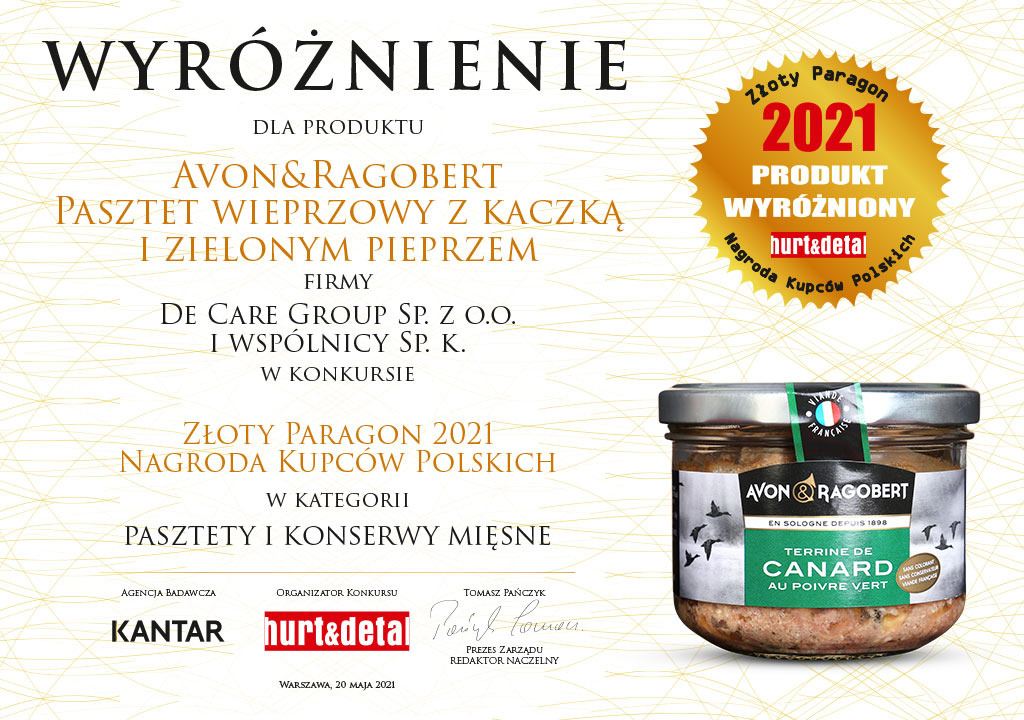 De Care Group laureatem konkursu Złoty Paragon 2021