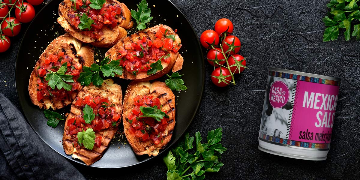 Grzanki z salsa meksykanska Casa de Mexico De Care