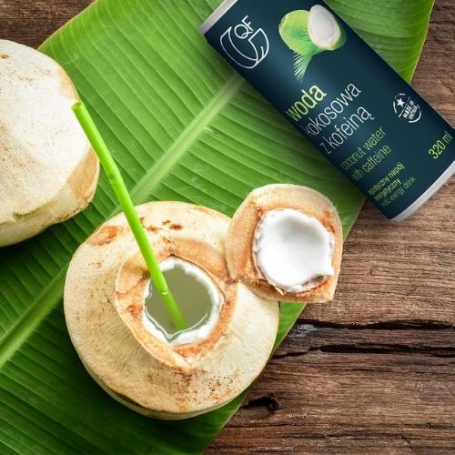 Woda kokosowa z kofeiną qf