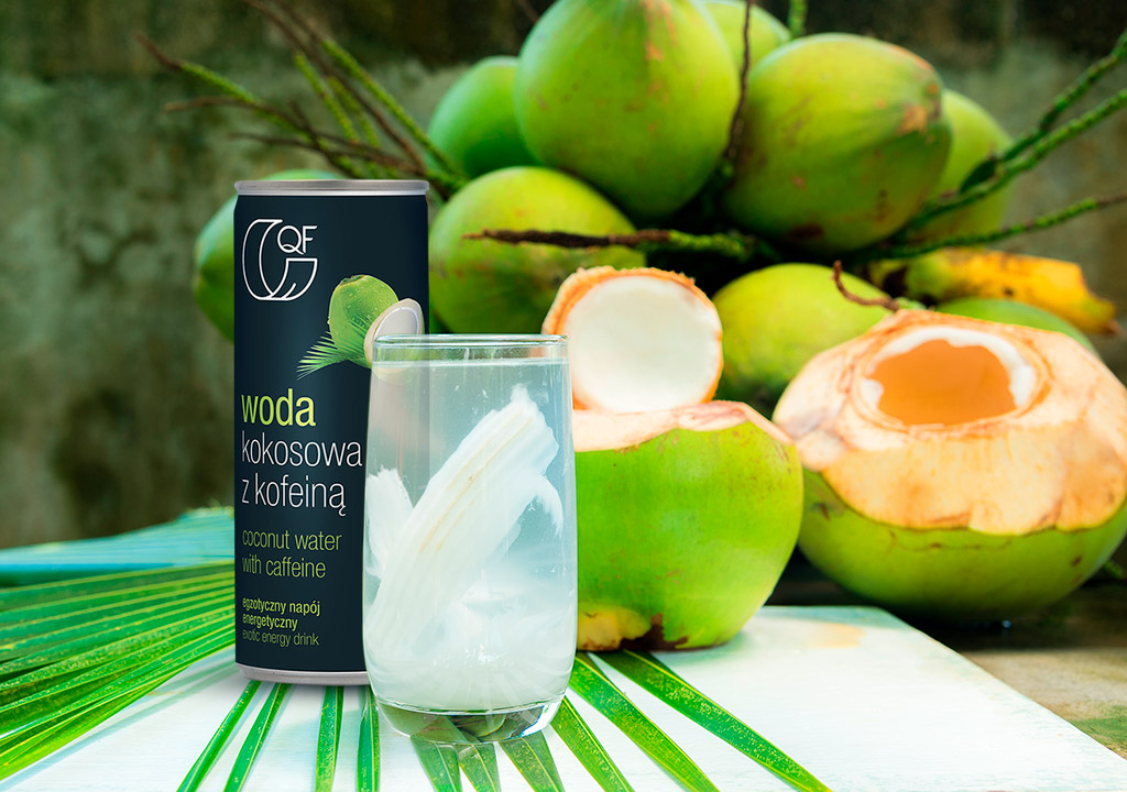 Woda kokosowa z kofeiną-prosty naturalny skład Quality Food