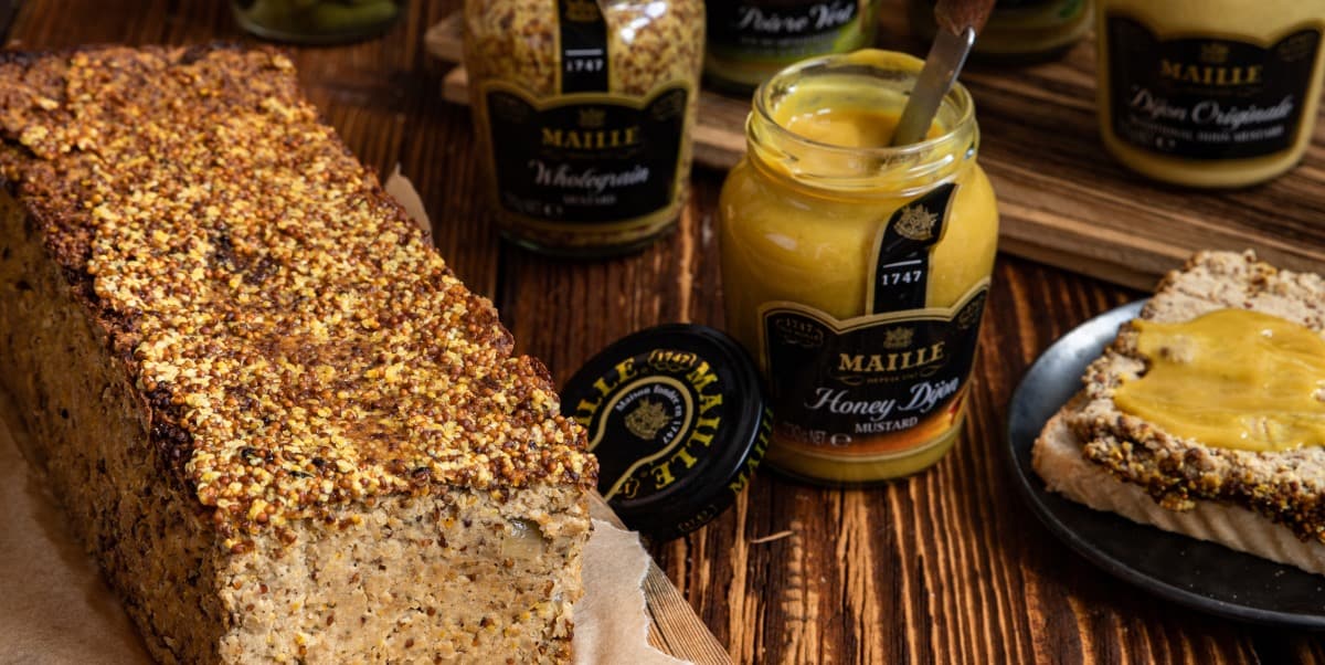 Wege pasztet musztardowy z fasoli i tofu z musztardą Dijon Maille Karolina Kos