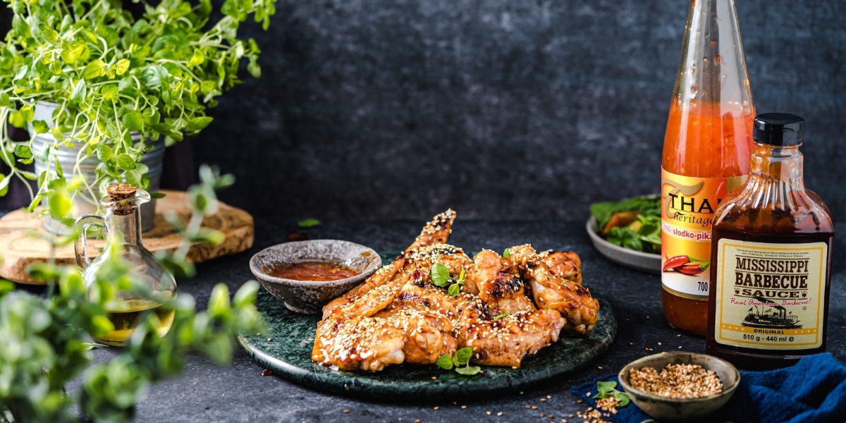Grillowane skrzydełka w sosie BBQ flymetothespoon