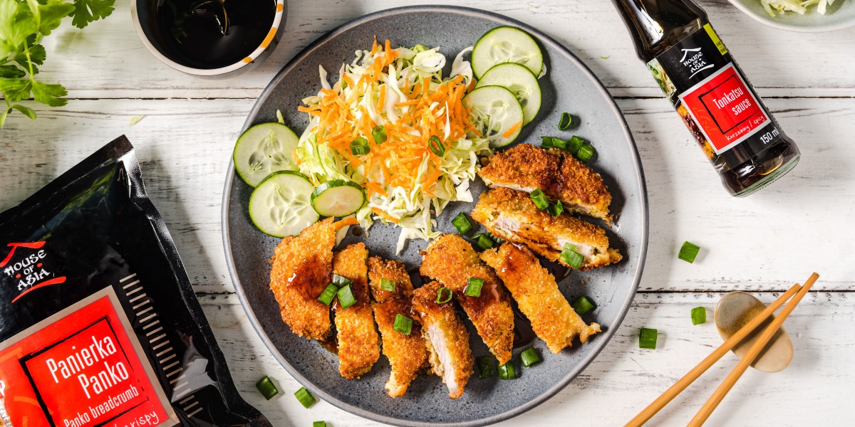 Kotlet schabowy w panierce panko i sosem Tonkatsu House of Asia