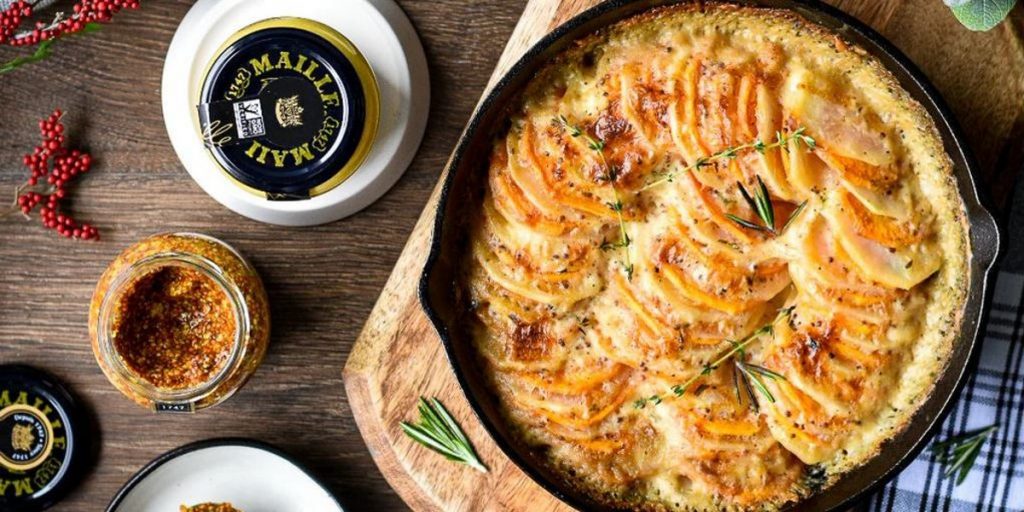 Zapiekanka ziemniaczana w sosie musztardowym Dijon Maille
