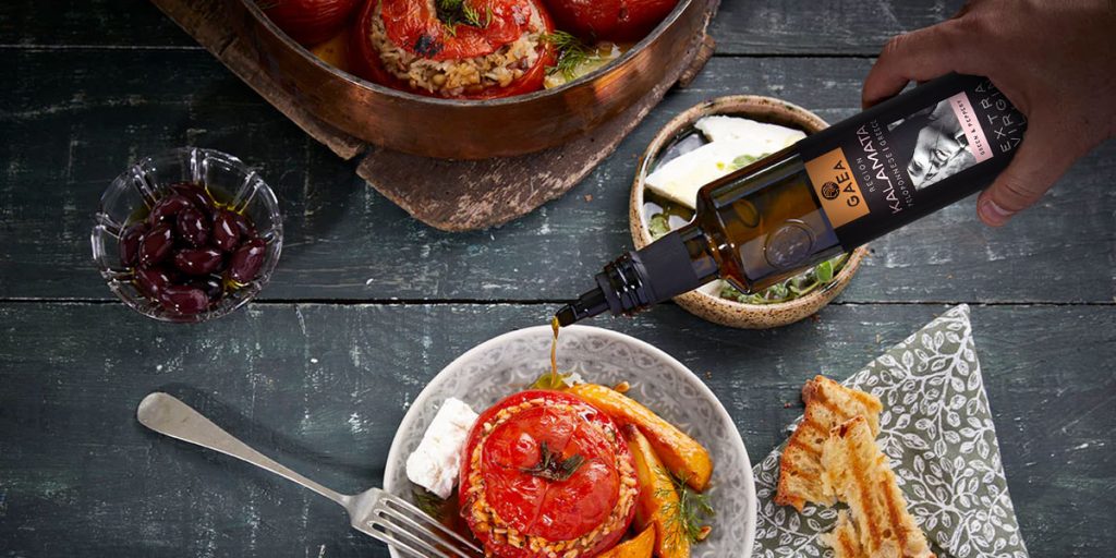 Pomidory faszerowane z ryżem z oliwą Kalamata GAEA