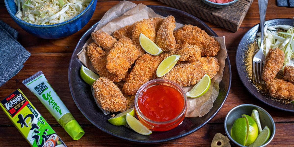 Nuggetsy z kurczaka w marynacie wasabi S&B Praktykulinarni