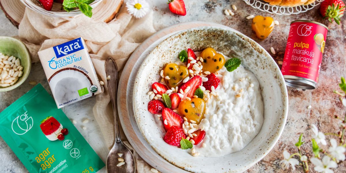 Kokosowy pudding ryżowy z żelką z marakui Quality Food Delicious Place