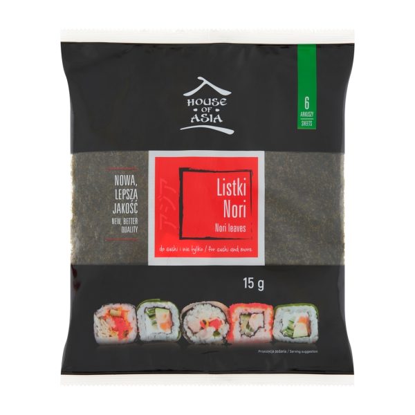 Liście Nori alg morskich 6szt. House of Asia House of Asia