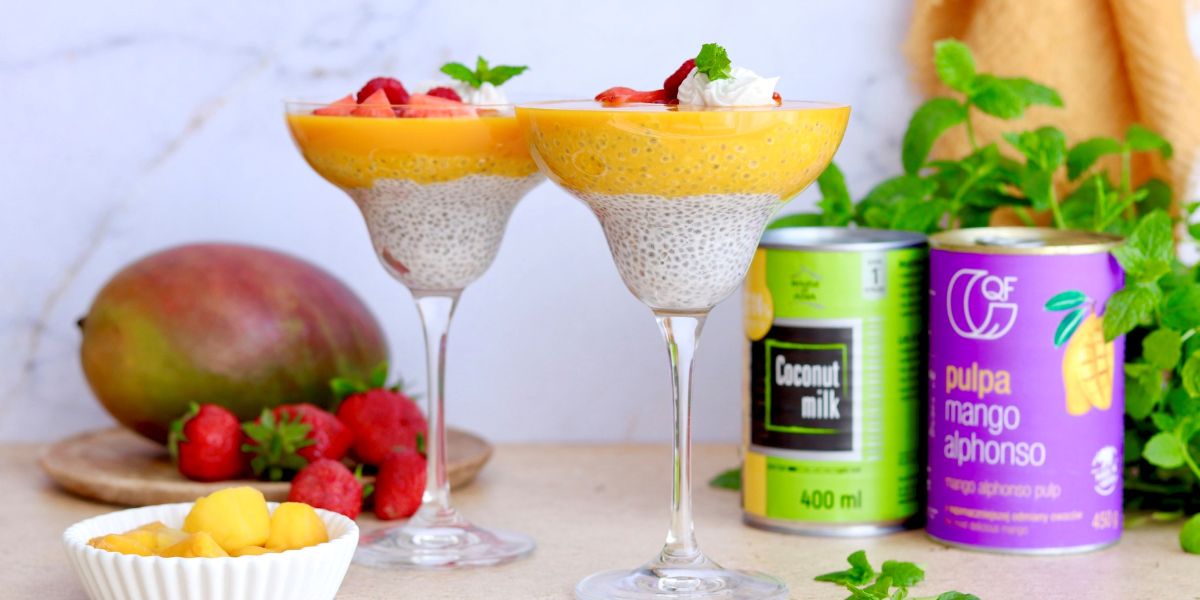 Rajski deser z chia i mango Jakjalubiejeść QF