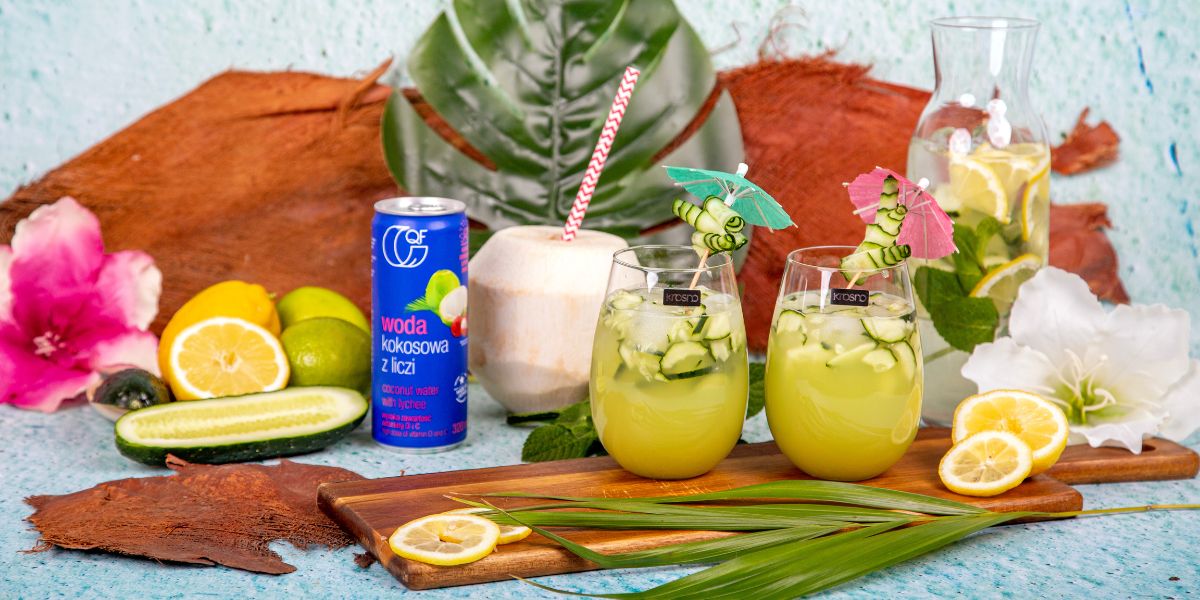 Lemoniada ogórkowa z wodą kokosową z liczi QF Quality Food