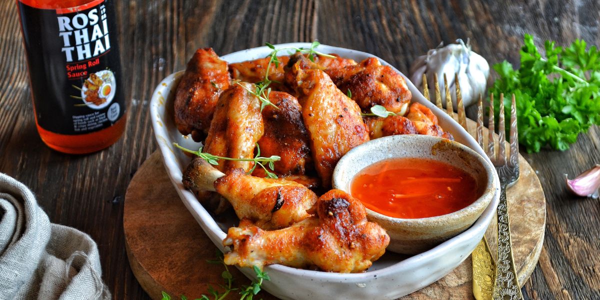 Soczyste skrzydełka w słodko-kwaśnej marynacie Ros Thai Thai Monika Molecka pysznieczyprzepysznie