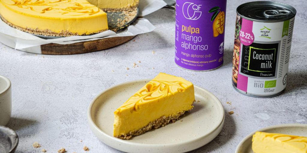 Sernik kokosowy z pulpą mango na zimno upieklo_mi_sie Quality-Food