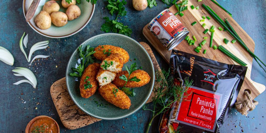 Krokiety z mozzarellą w panko z czerwoną salsą meksykańską Casa de Mexico