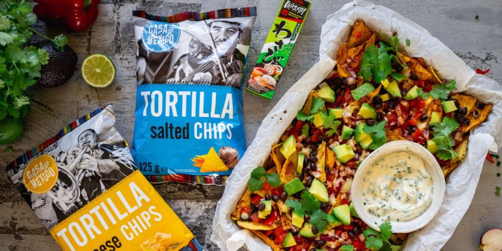 Zapiekane nachos z majowasabi Mientabog Casa de Mexico