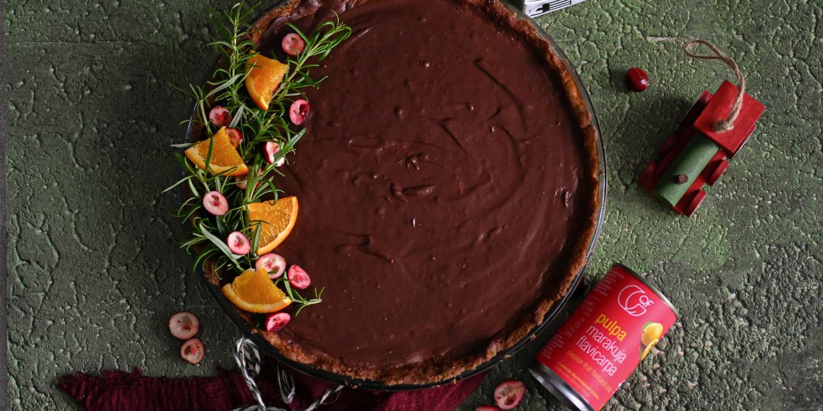 Tarta czekoladowa z mleczkiem kokosowym i marakują Kuchenny Kodeks QF Quality Food