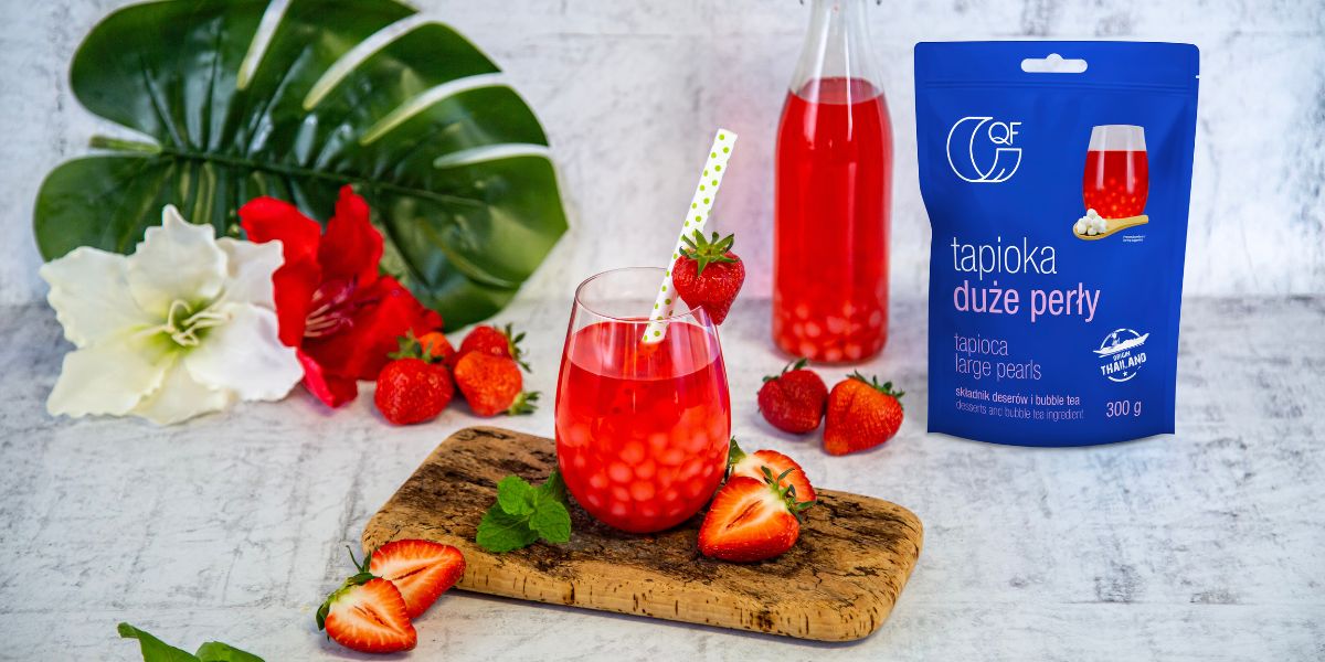 przepis Truskawkowa bubble tea QF Quality Food