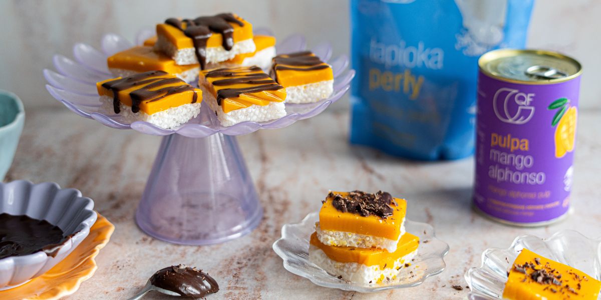 Czekoladki z tapioki z galaretką mango Smukłe Widelce QF Quality Food