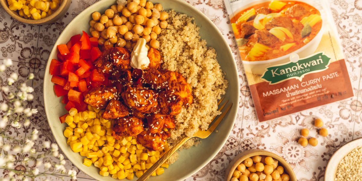 Grillowany kurczak z quinoa i warzywami