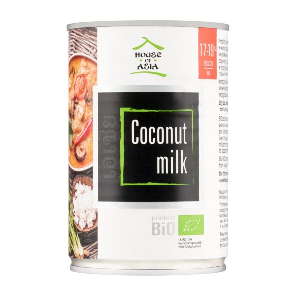 Mleczko kokosowe BIO 17-19% 400ml House of Asia House of Asia
