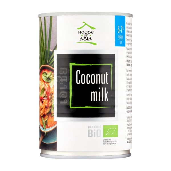 Mleczko kokosowe BIO 5-7% 400ml House of Asia House of Asia