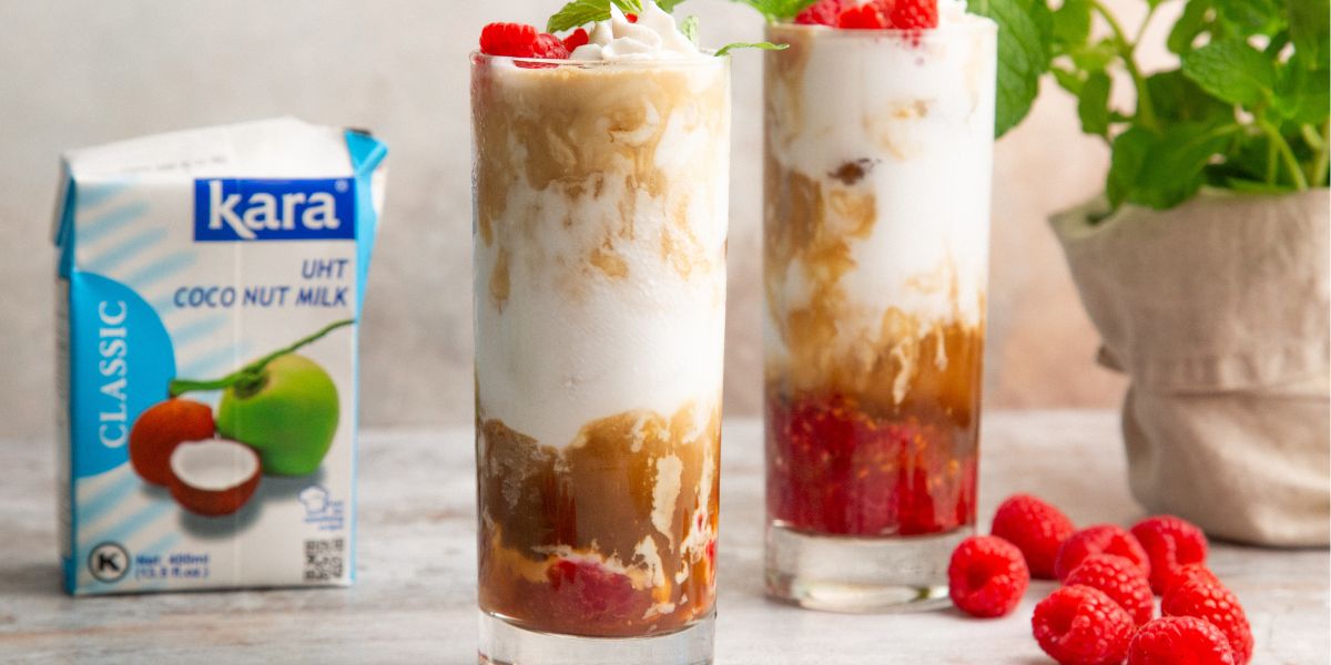 Malinowo kokosowa kawa mrożona decare