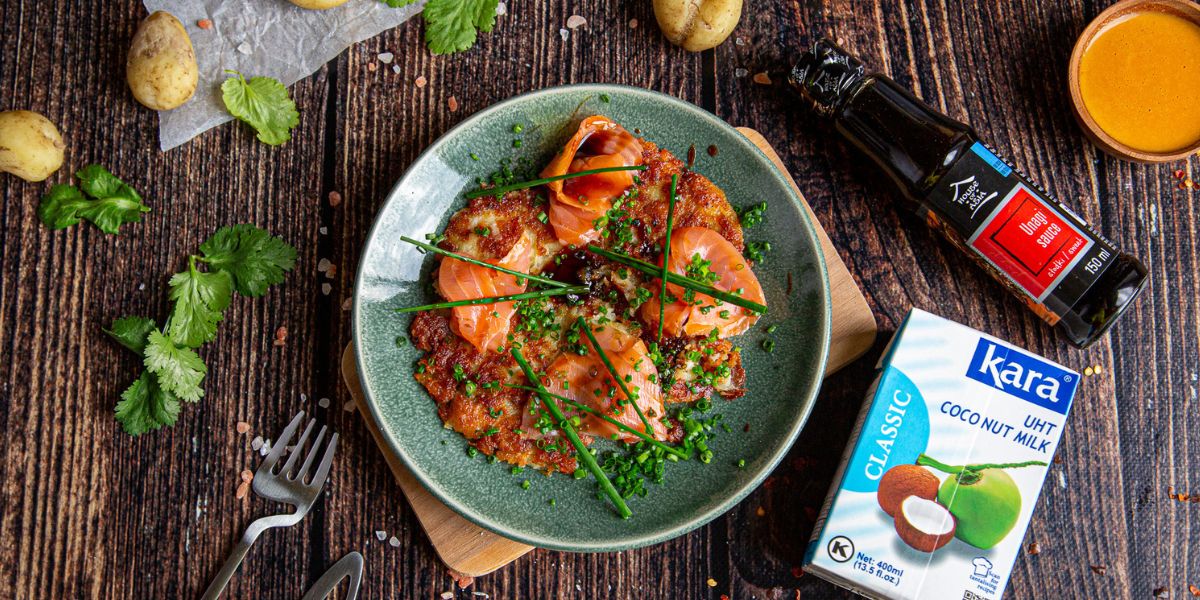 Rosti - placki ziemniaczane z łososiem decare