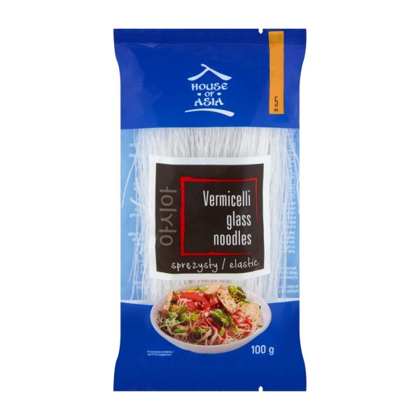 Bezglutenowy makaron Vermicelli szklisty 100g House of Asia House of Asia