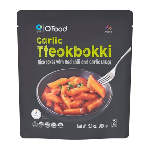 Tteokbokki kluski ryżowe w sosie czosnkowym z chili 260g O'Food !!! Krótka data:2026.05.07 O'Food