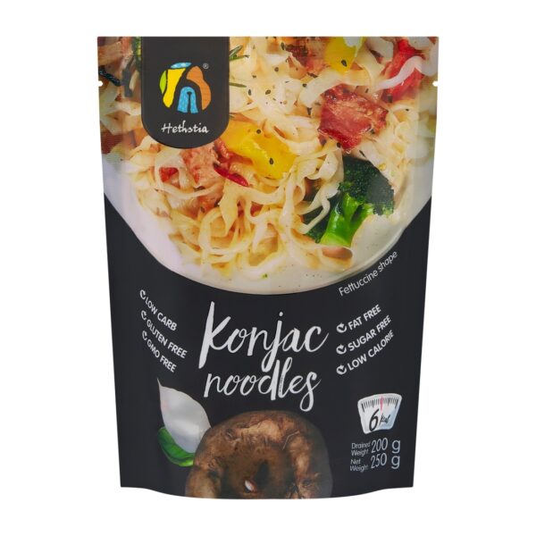 Makaron konjac fettuccine 250 g Hethstia !!! Promocja! term. prz.:2026.06.01 Hethstia